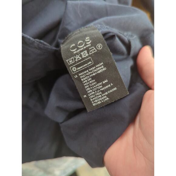 COS Navy V Neck Kaftan Dress - Picture 5 of 5